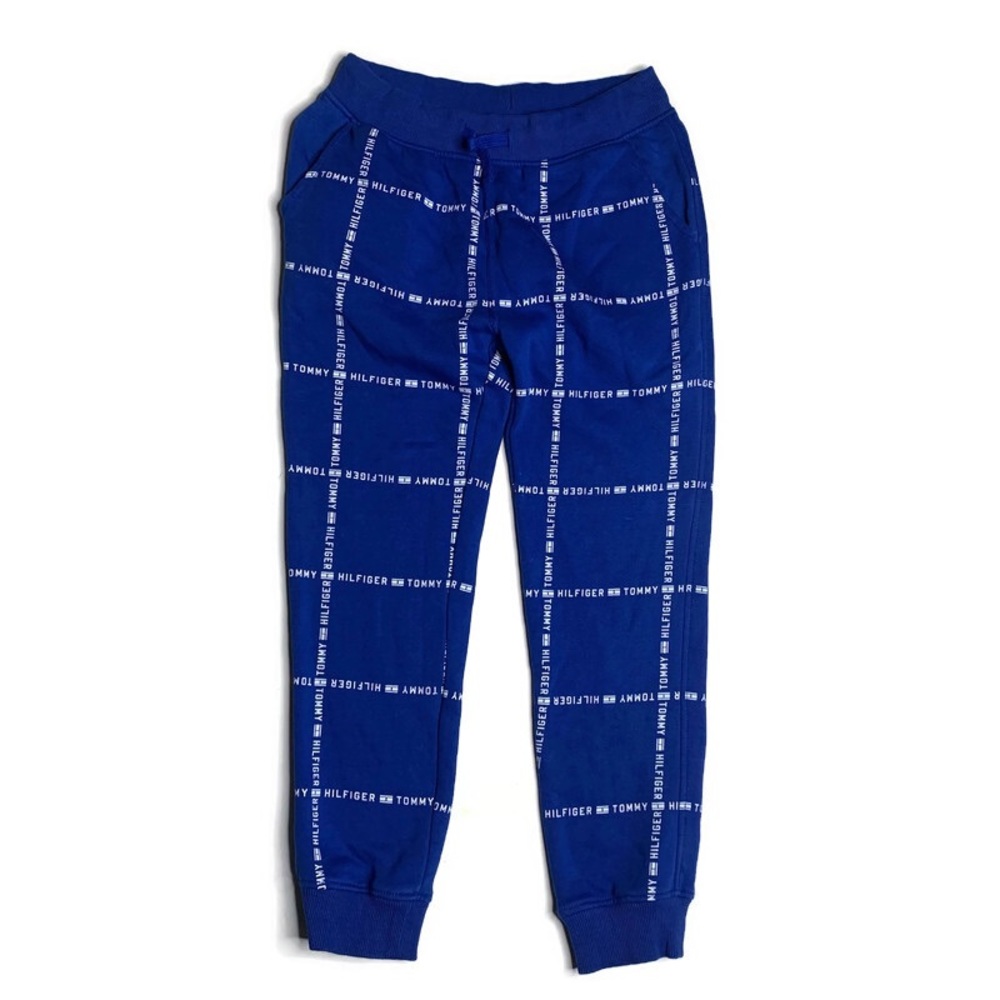 Tommy Hilfiger Navy Blue Logo Grid Jogger Sweatpants